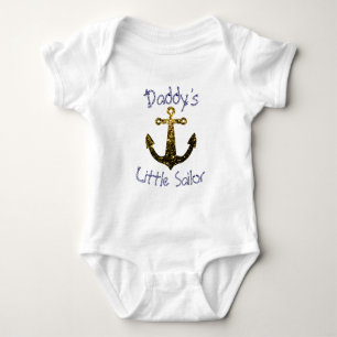 Sparkly Anchor Pappor Little Sailor Personalize T Shirt