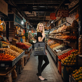 Sparkly Black Tote Tygkasse