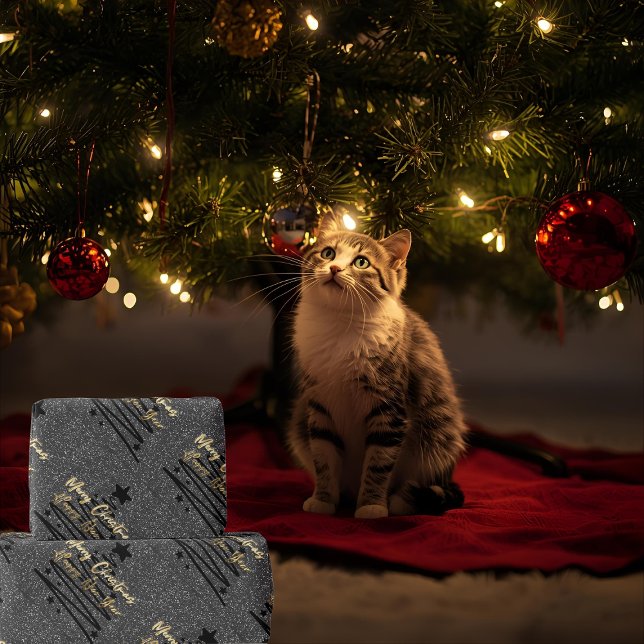 Sparkly Black Wrapping Paper Presentpapper (Skapare uppladdad)