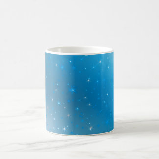 Sparkly Blue Violet och Silver Stars Coffee Mugg