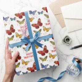 Sparkly Butterfly Stars Birthday Presentpapper