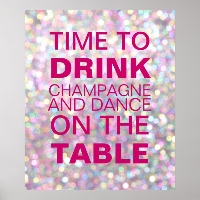 Sparkly Champagne Party Poster (Framsidan)
