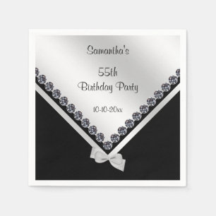 Sparkly diamanter & 55th födelsedag för pappersservett