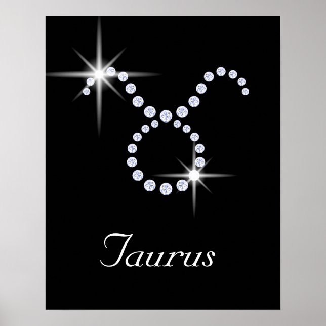 Sparkly Diamond Taurus-symbol Poster (Framsidan)