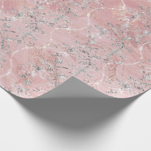 Sparkly Diamonds Marble Silver Rosa ros Guld Presentpapper