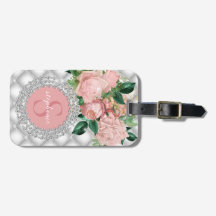 Sparkly Diamonds Rosa ros Monogram