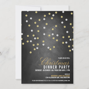 Sparkly Glitter bjuder in julfest Inbjudningar