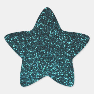 Sparkly glitter för krickablåttsvart stjärnformat klistermärke