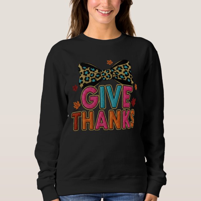 Sparkly Glitter Thanksgiving Holiday T Shirt (Framsida)