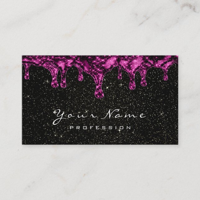 Sparkly Glitter Vax Epilation Rosa Depilation Lux Visitkort (Framsida)