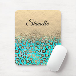 Sparkly Glittery Turcouise Leopard Musmatta