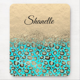 Sparkly Glittery Turcouise Leopard Musmatta