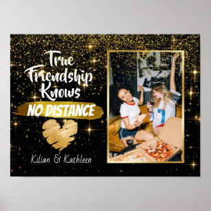 Sparkly Go Away-Vänskapen Avstånd Photo Poster