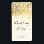 Sparkly Golden Ljus Bröllop Helgdag Vin Fraktsedel<br><div class="desc">Sparkly Golden Ljus Bröllop Helgdag Vin-etikett. 2 textområden som du vill anpassa. Matchande objekt är tillgängliga.</div>