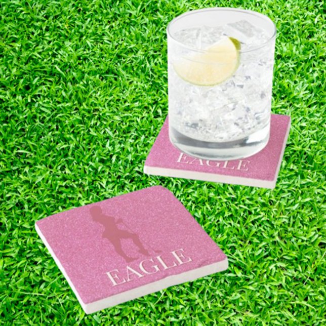 Sparkly Golf Coasters Stenunderlägg (Discover the cutest pink sparkly gifts for women golfers!)