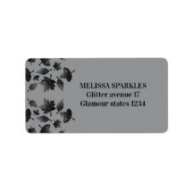 Sparkly grått silver löv sjunker hösten mönster