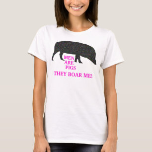 Sparkly Gris Manar Boar Me Dam Tee Shirt