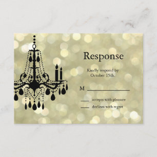 Sparkly Guld Chandelier OSA Kort