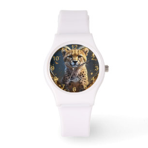 Sparkly Guld Cheetah Kärlek Armbandsur