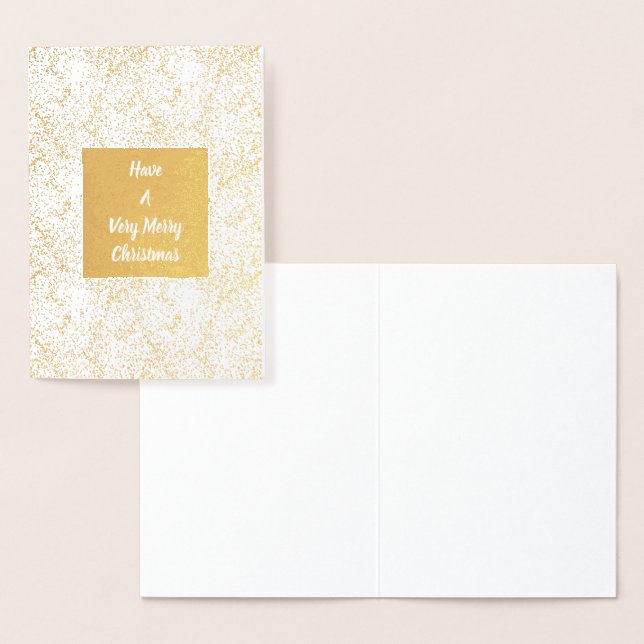 Sparkly Guld Confetti jul Folierat Kort (Display)