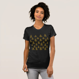 Sparkly guld Julgran T Shirt