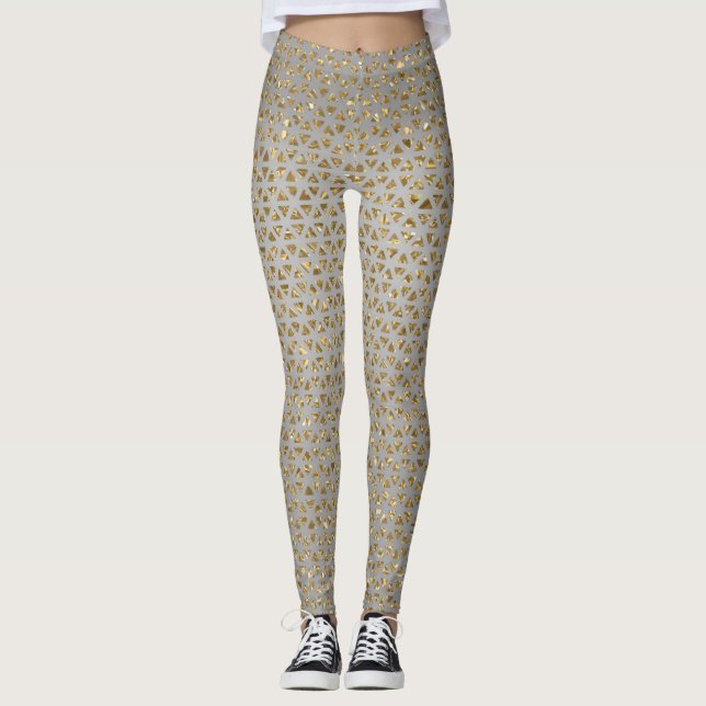 Sparkly Guld Leggings (Framsida)