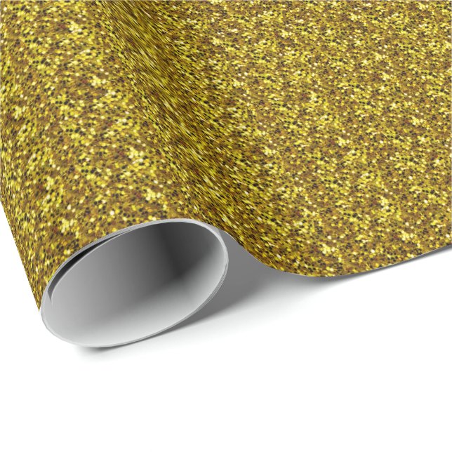 Sparkly guld papper presentpapper (Rullad Hörn)