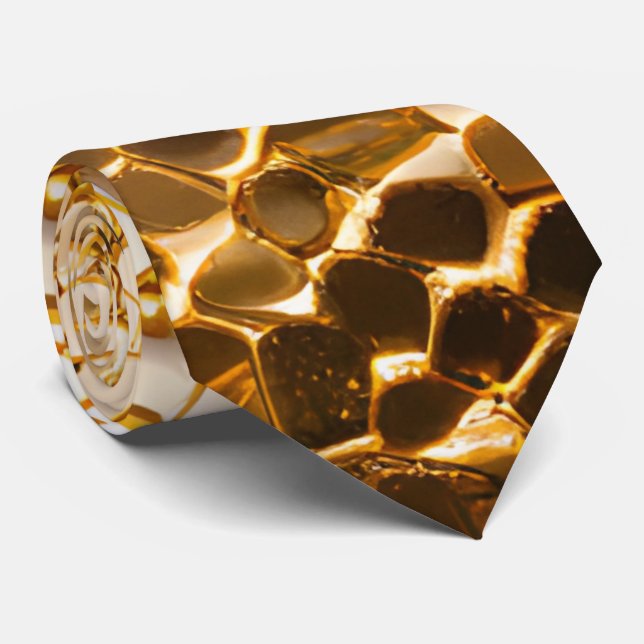 Sparkly Guld Sequin Neck Tie Slips (Rullad)