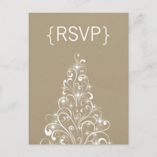 Sparkly Helgdag OSA Postcard, latte Inbjudan Vykort