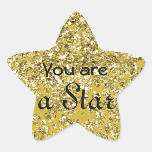 Sparkly Hope Star Stjärnformat Klistermärke