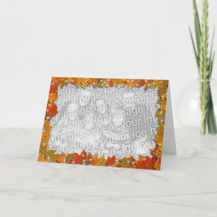Sparkly höst löv kort
