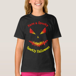 Sparkly Jack O'Lantern ansikte Halloween Personali T Shirt