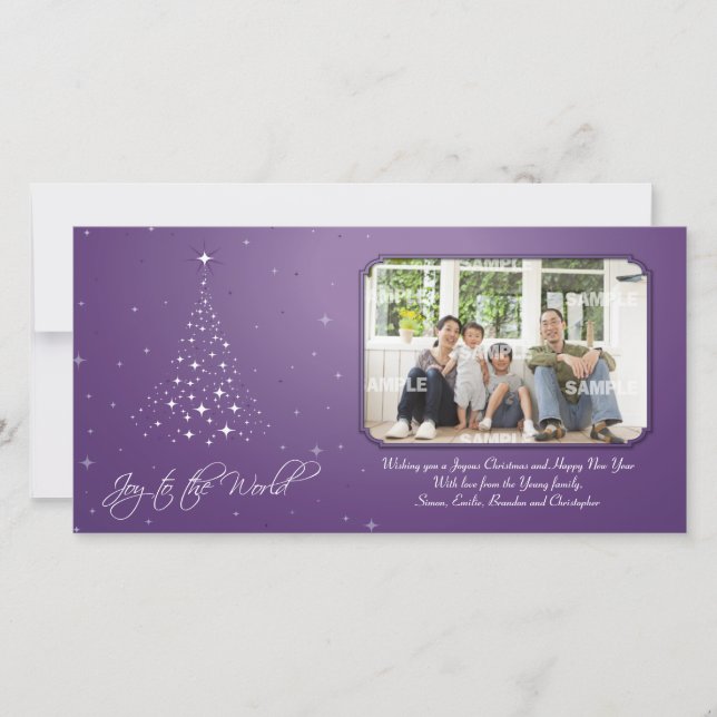Sparkly Joy Photo Card Julkort (Framsida)
