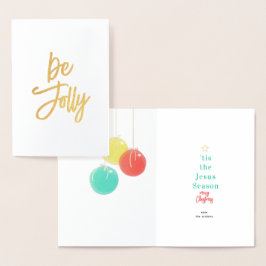 Sparkly jul-Bollar-kort Folierat Kort