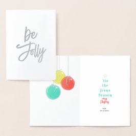 Sparkly jul-Bollar-kort Folierat Kort