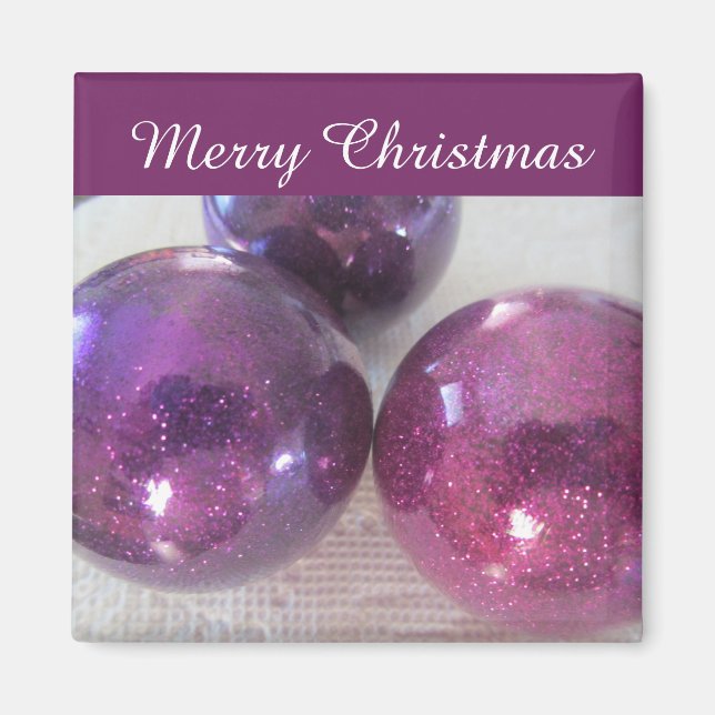 Sparkly jul Bollar Magnet (Framsidan)