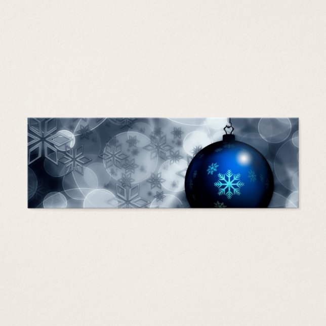 Sparkly jul litet visitkort (Framsidan)