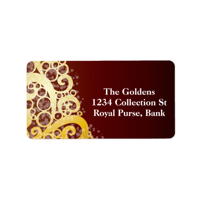 Sparkly Julgran Adressetikett (Framsidan)