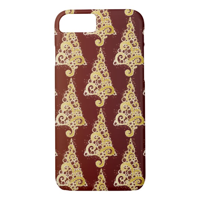 Sparkly Julgran Case-Mate iPhone Skal (Baksida)