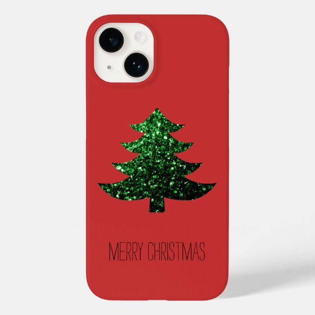 Sparkly Julgran grönt Red Personalize (Baksida)