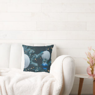 Sparkly Julgran och julen Bollar Kudde