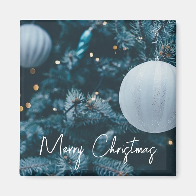 Sparkly Julgran och julen Bollar Magnet (Framsidan)