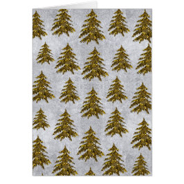 Sparkly Julgran på abstrakt silver papper Hälsningskort