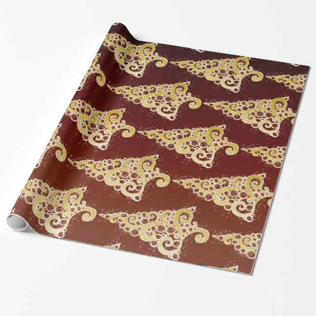 Sparkly Julgran Presentpapper (Utrullad)