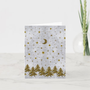 Sparkly Julgran, stjärnor på abstraktens pappra Helgkort