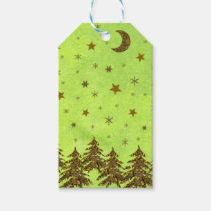 Sparkly Julgran, stjärnor på abstraktens pappra Presentetikett