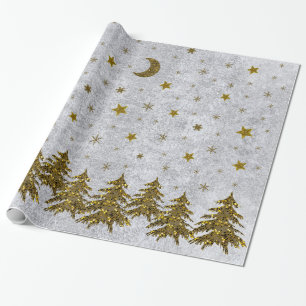 Sparkly Julgran, stjärnor på abstraktens pappra Presentpapper