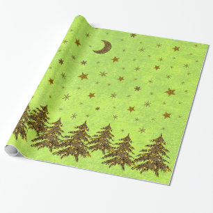 Sparkly Julgran, stjärnor på abstraktens pappra Presentpapper