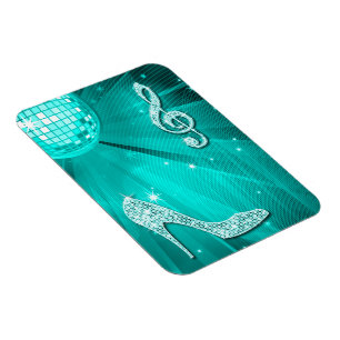 Sparkly krickamusik noterar & stiletthälet magnet