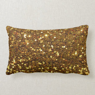 Sparkly Las Vegas för guld- glitterSequin dekor Lumbarkudde